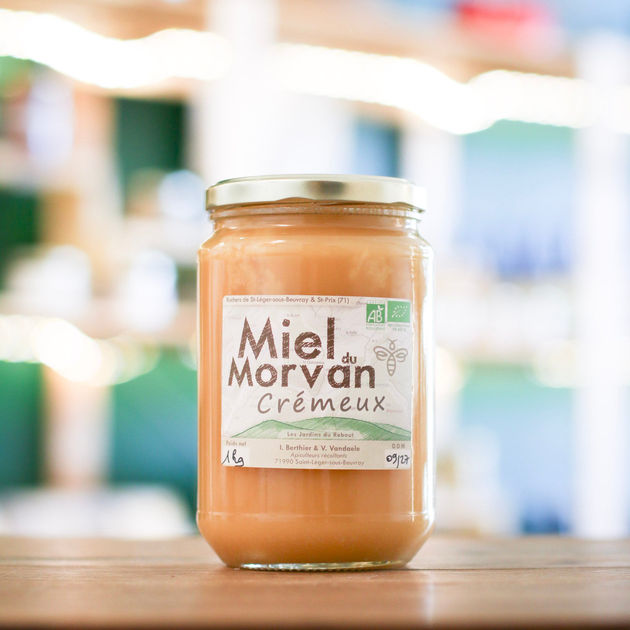 Miel Crémeux Bio du Morvan – Texture onctueuse (500 g ou 1 kg)